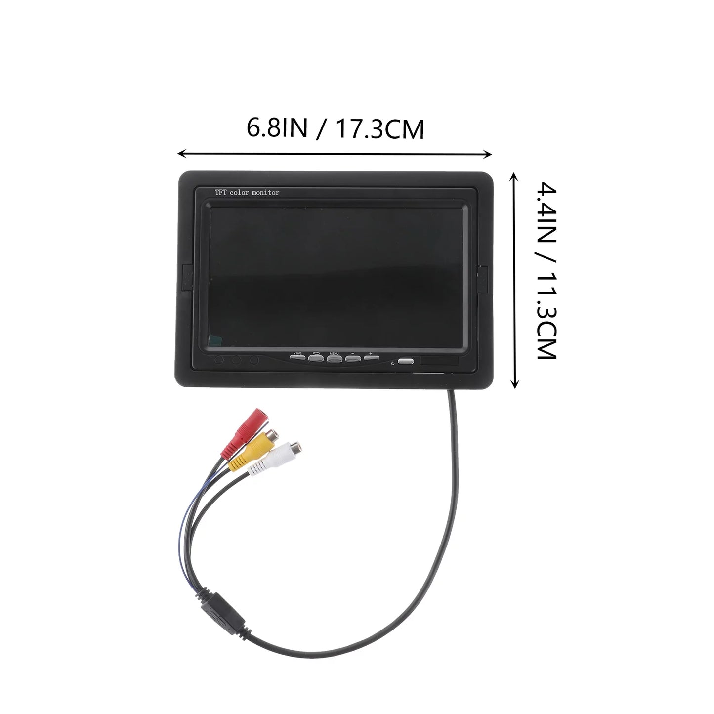 Mirror Monitor car 7" TFT LCD Backlight Color Mirror Monitor Car Reverse Rear View Backup Camera Car DVD Serveillance Camera (Black)