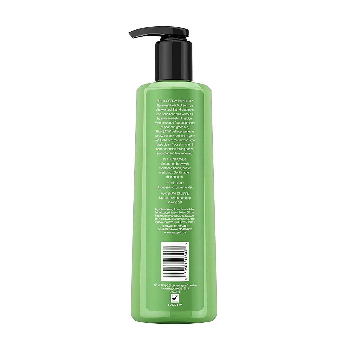 2 Pack Neutrogena Rainbath Pear and Green Tea Shower and Bath Gel 16 Ounce