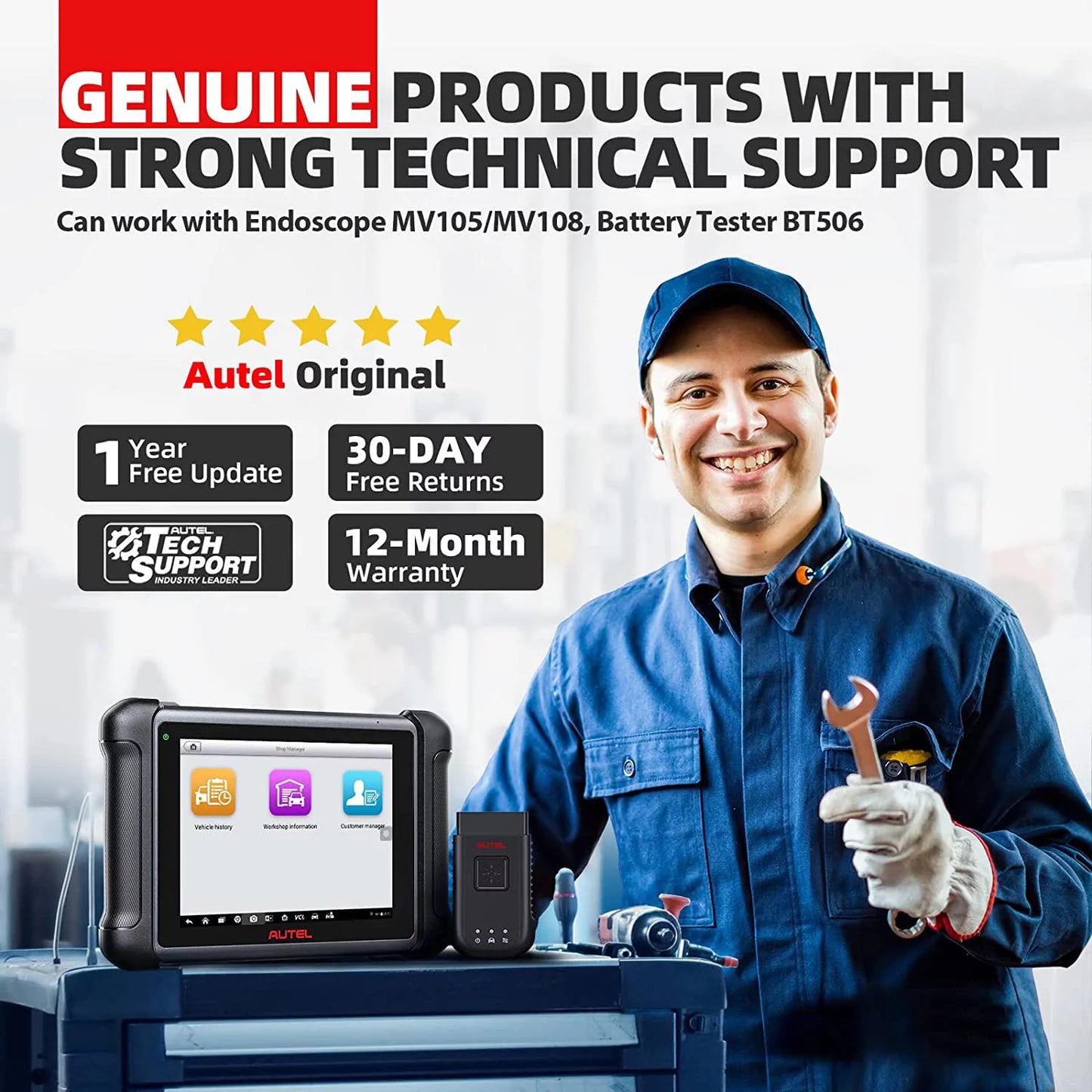 Autel MaxiSys MS906BT Car Diagnostic Scan Tool Bi-Directional Control, 36+ Services Same as MS906 Pro/ MK906 Pro/ MK908