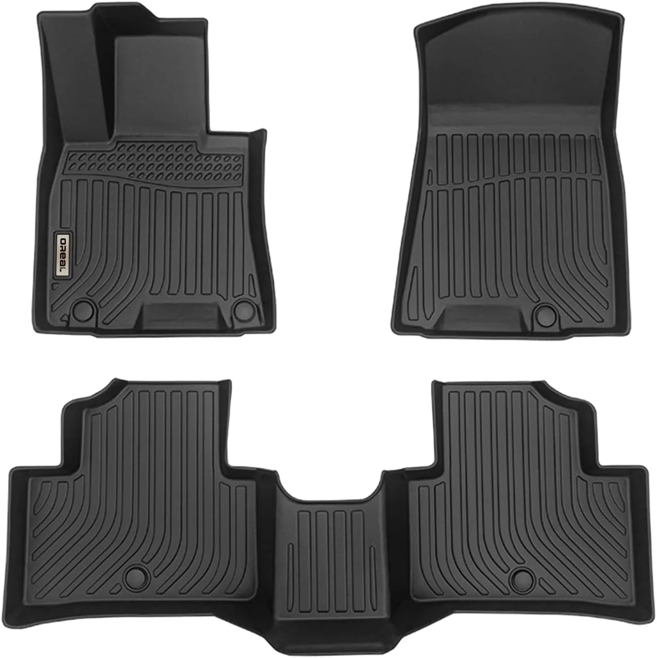 Black Floor Mats Liners Replacement Genesis GV70 2022 2023 Heavy Duty All Protection Front Rear Car Carpet Custom Fit Durable Odorless
