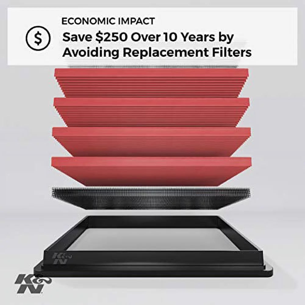 K&N Engine Air Filter: High Permance, Premium, Washable, Replacement Filter: 2003-2008 ACURA/HONDA/BYD (TSX, Accord, Accord VIII, F6), 33-2276