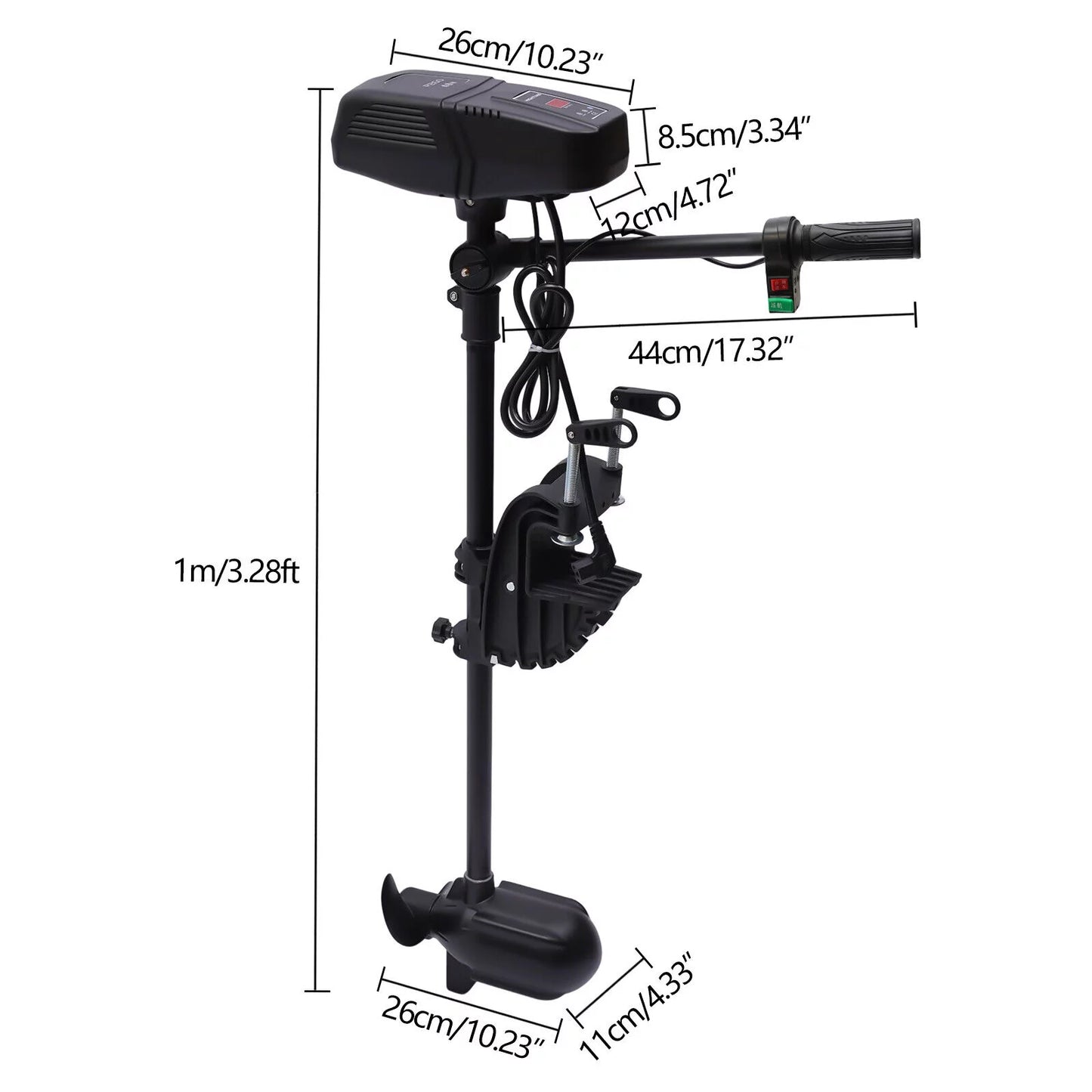 260lbs 48V Heavy Duty Electric Outboard Motor Fishing Craft Engine Trolling Motor