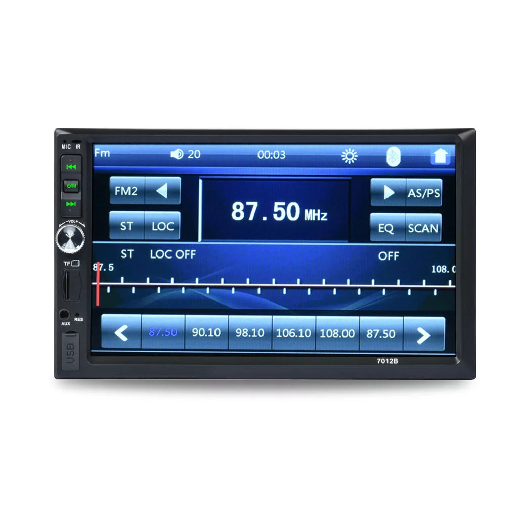 Vehicle Car Stereo Radio 7" Double Din Bluetooth HD Touch Screen Car MP5 with Reverse Camera And Mirror Link(Both Support IOS and Android System)