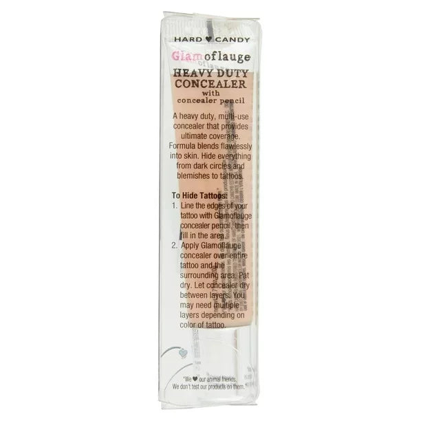 2 PACK HARD CANDY HEAVY DUTTY CONCEALER WITH CONCEALER PENCIL - NUDE BEIGE 1095