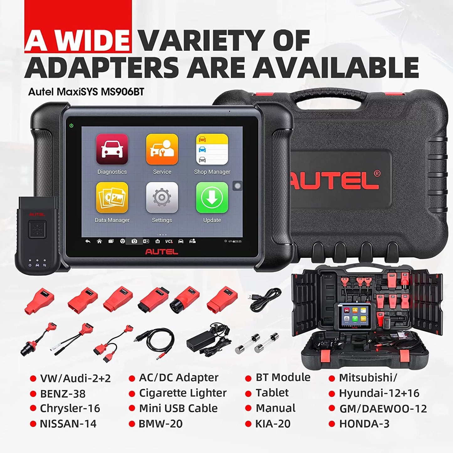 Autel MaxiSys MS906BT Car Diagnostic Scan Tool Bi-Directional Control, 36+ Services Same as MS906 Pro/ MK906 Pro/ MK908