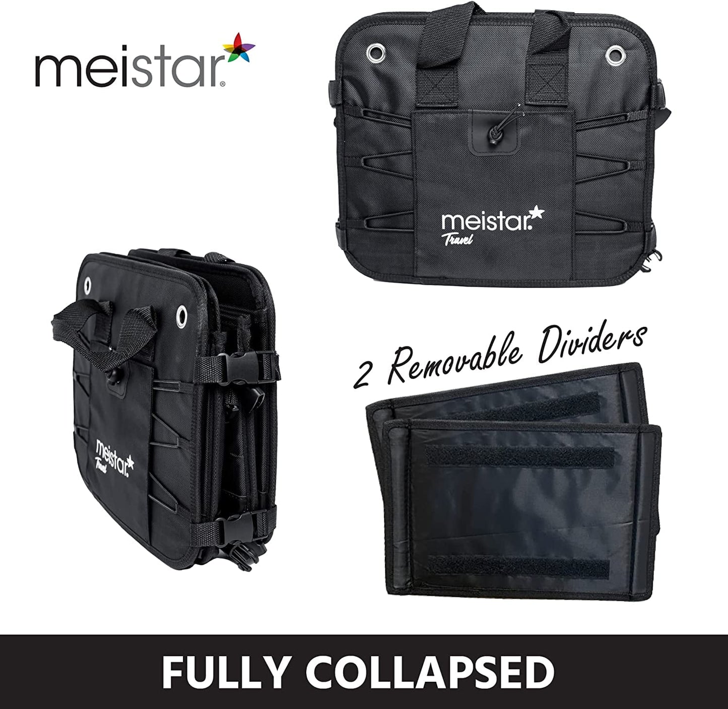 meistar Multi Compartments Collapsible Portable Car Trunk Organizer and Storage Auto