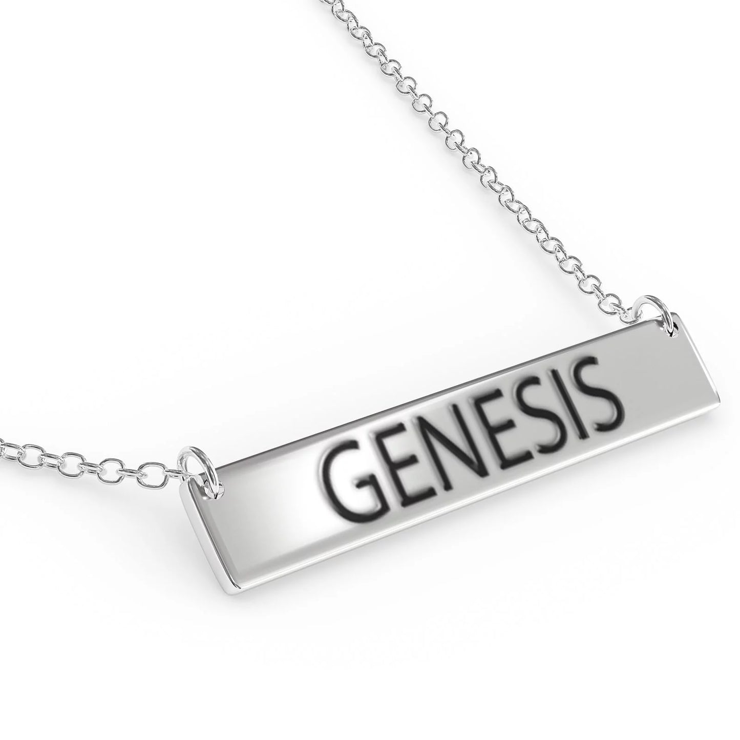 Genesis Women's Bar Pendant Necklace Sterling Sliver