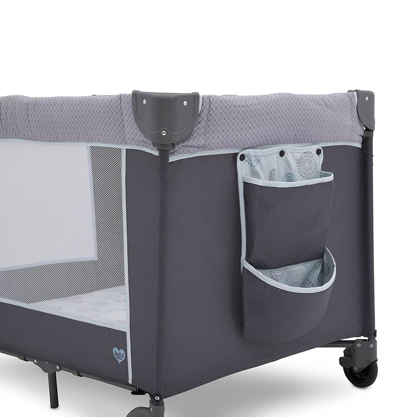 Delta Children LX Deluxe Portable Baby Play Yard With Removable Bassinet and Changing Table, Eclipse