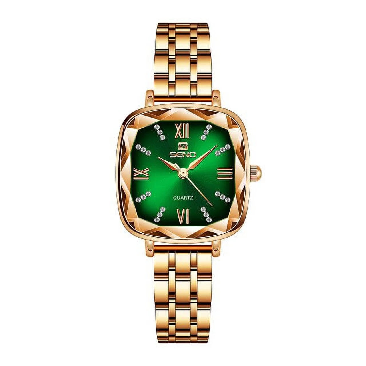 Women Wrist Watch 2022 Square Rose Gold Ladies Watch For Female Clock Stainless Steel Women Watches Top Brand Luxury Rhinestone