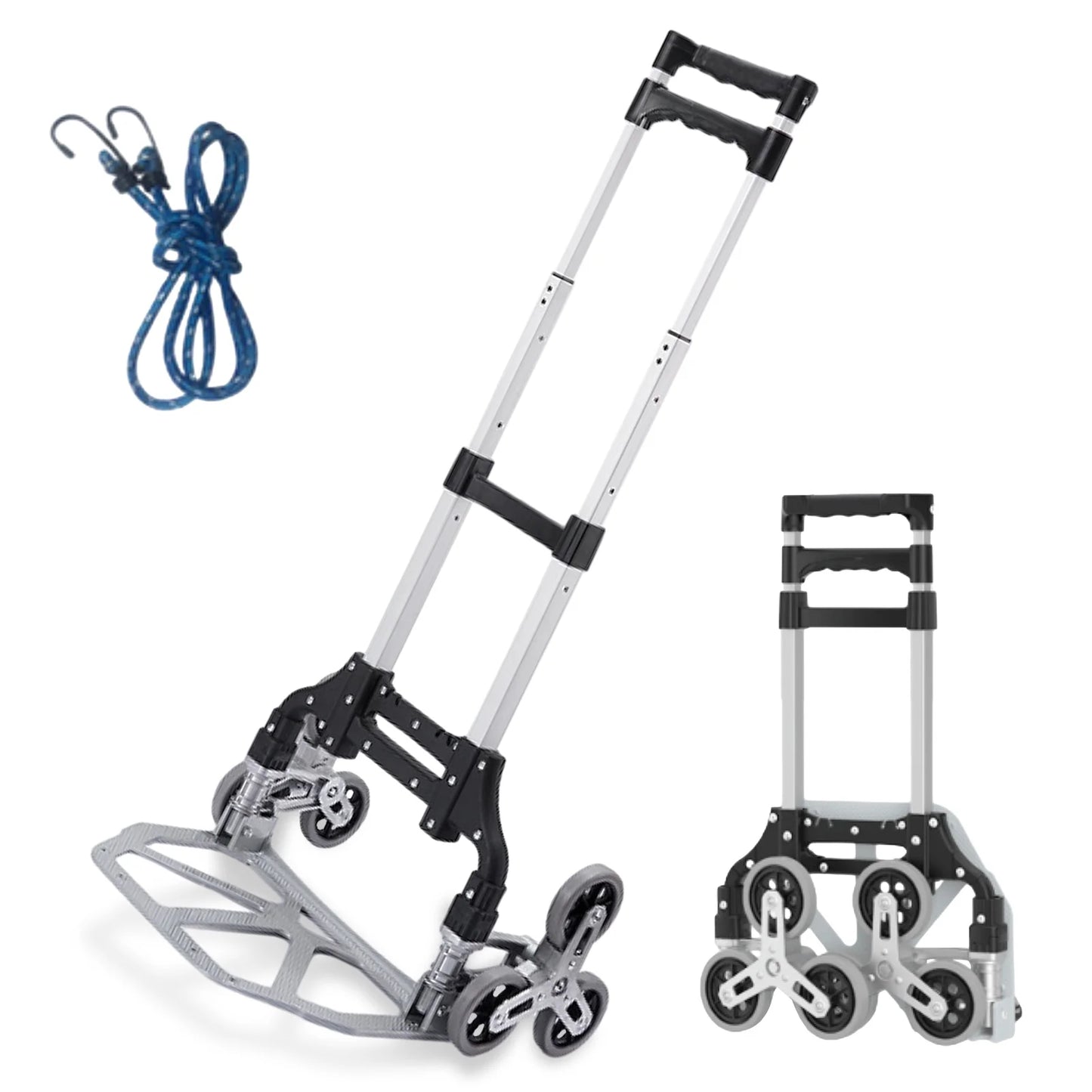 WZTO Moving Dolly For Stairs | Heavy Duty Collapsible Trolley With Wheels | Portable Folding Truck For Luggage, Moving, Travel, Shopping, Workplace, Warehouse Distribution