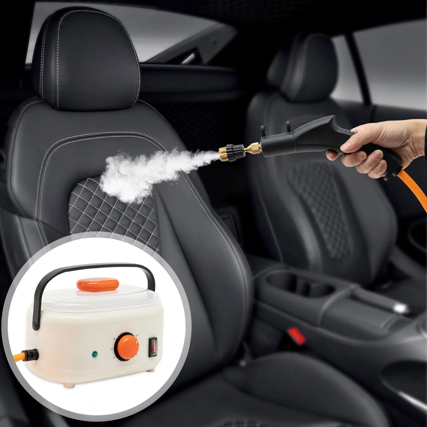 2500W High Pressure Steam Cleaner Commercial High Temp Electric Cleaning Machine ,≥ 100℃/212°F Working Temperature Homes, Hotels, Restaurants, Car Maintenance Stores