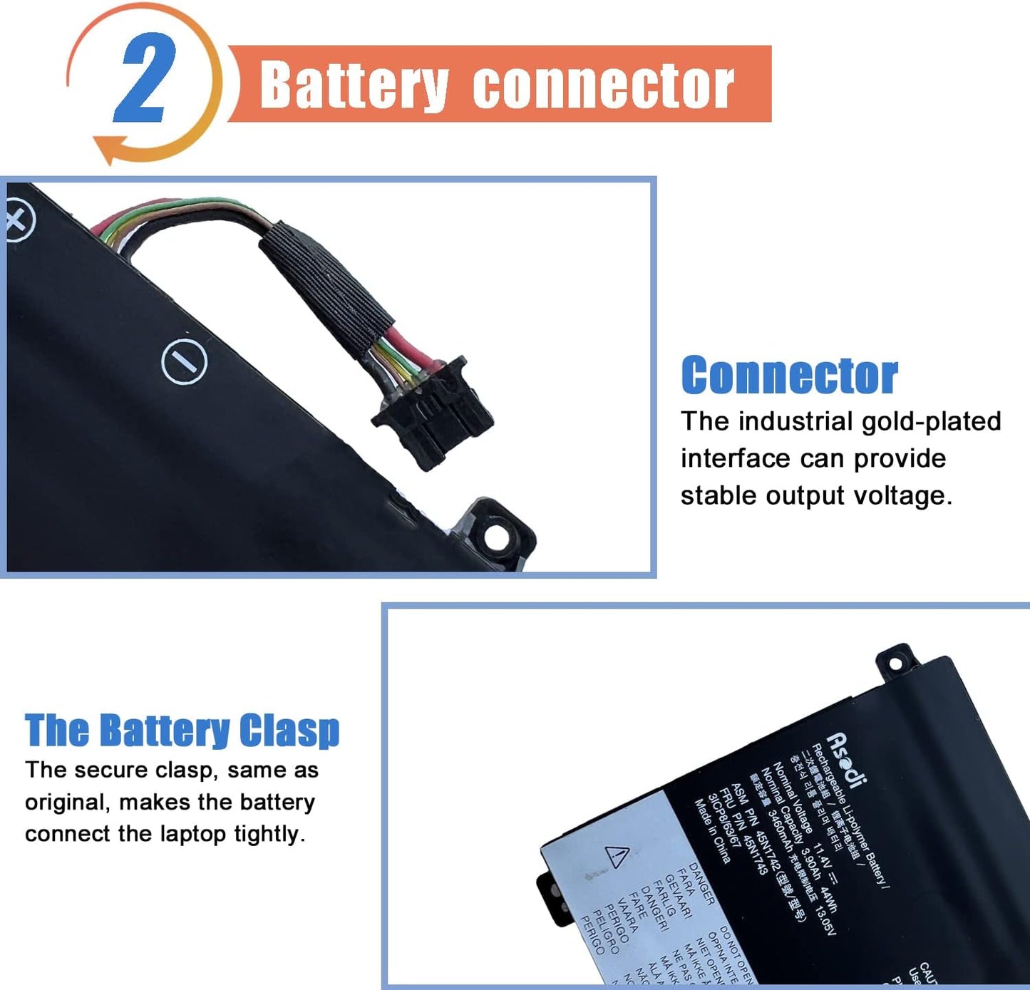 45N1742 Laptop y with Lenovo ThinkPad T550 T550s T560 W550 W550s P50S Series Notebook 45N1740