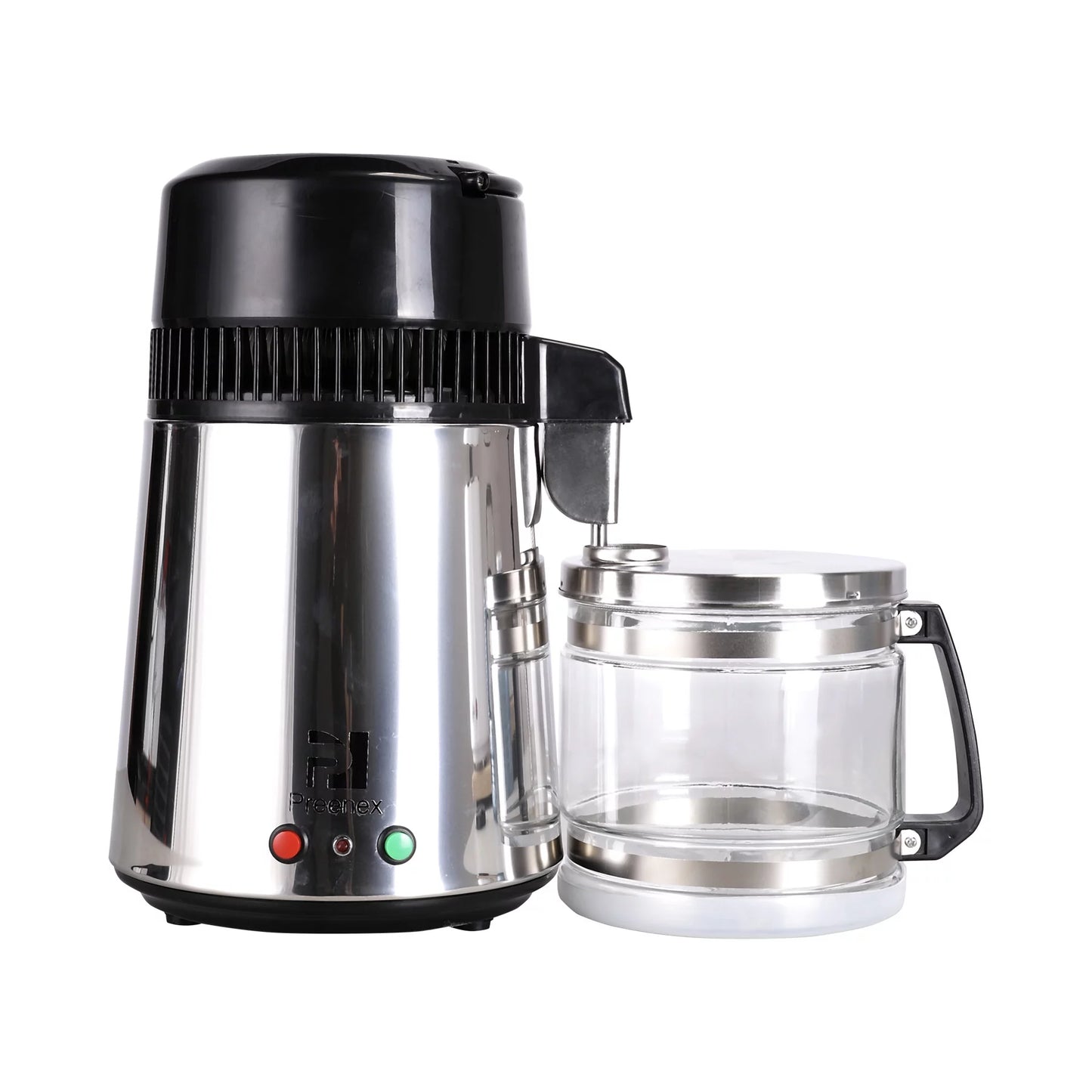 4L Home Water Distiller Purifier Machine Stainless Steel Glass Bottle