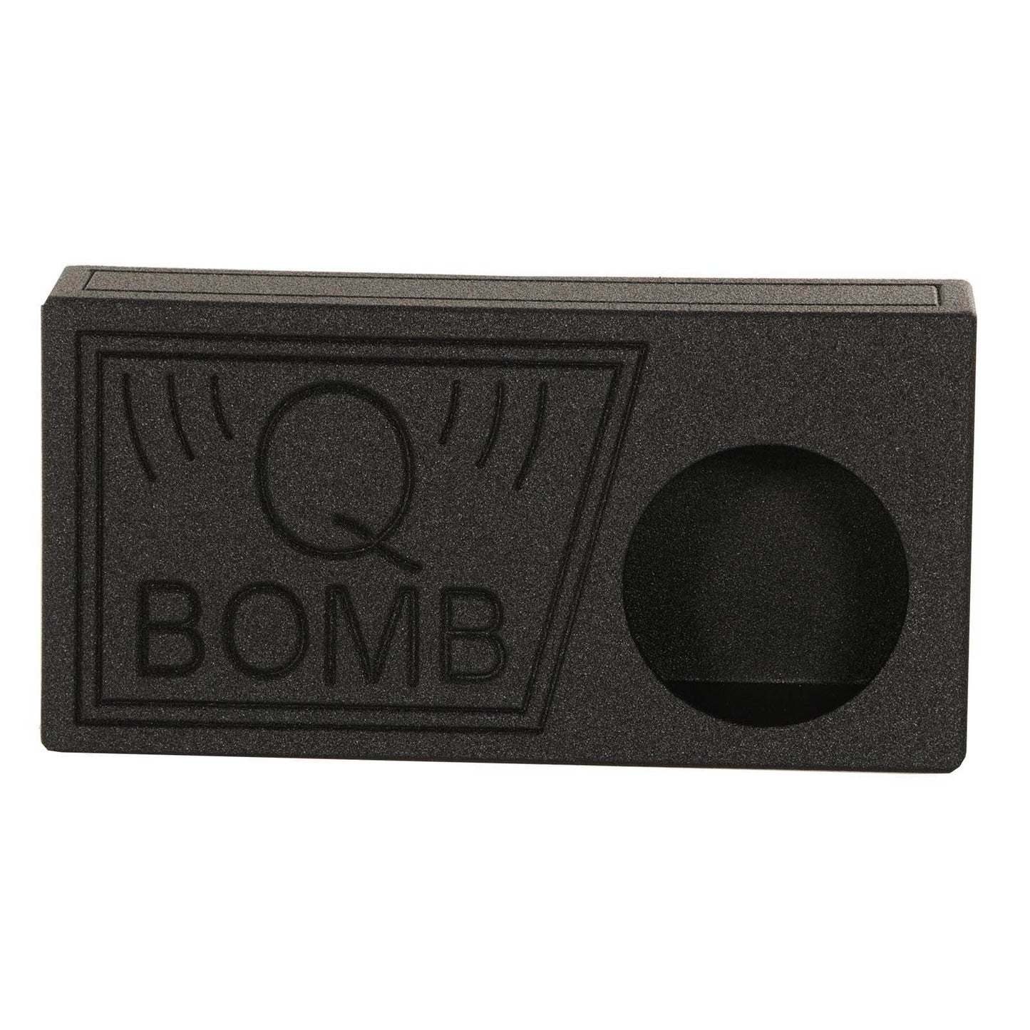 QPower QBomb Single 10" Vented Subwoofer Box with Black Bedliner Spray (2 Pack)