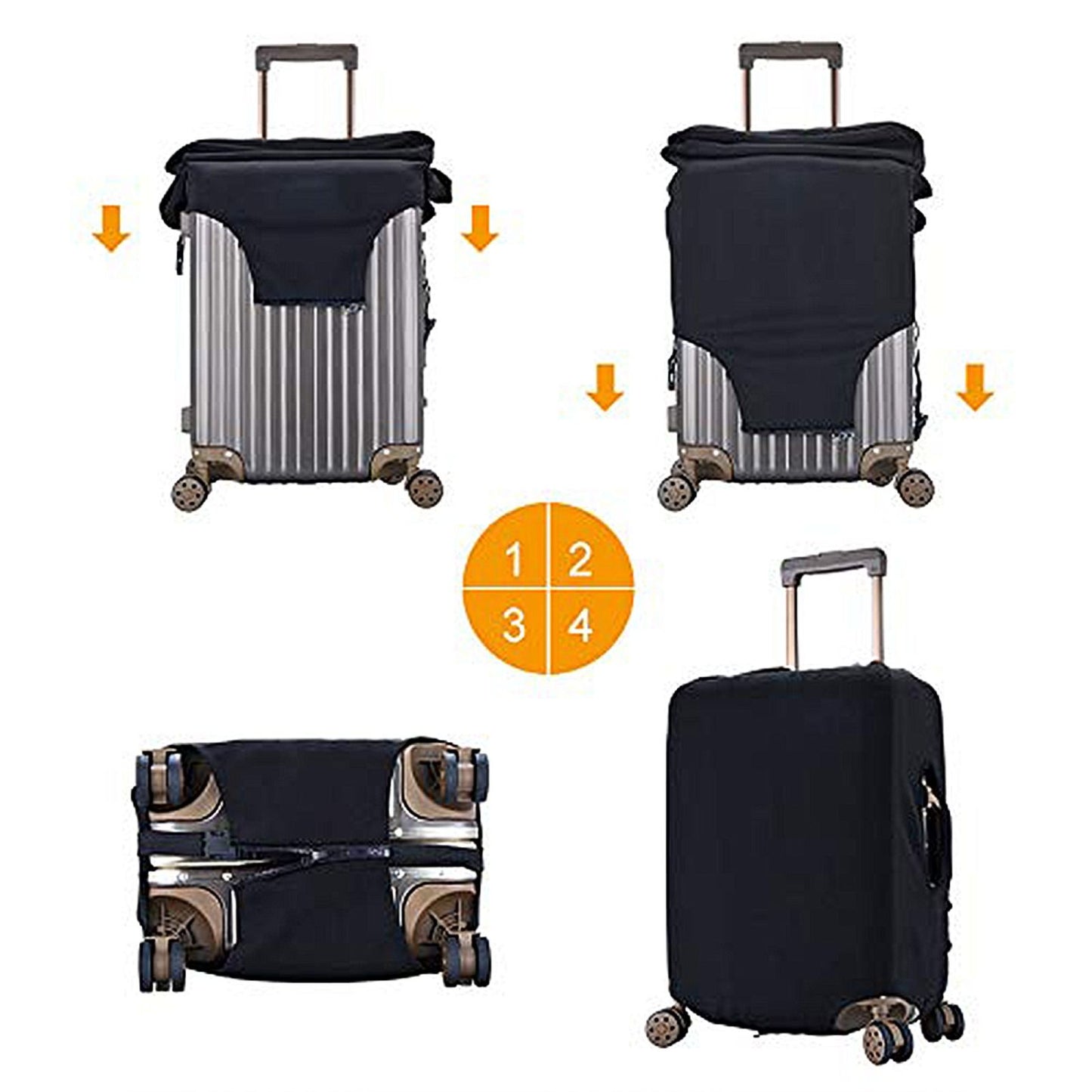 Kll Floral Purple Buffalo Plaid Luggage Wrap Suitcase Shield Suitcase Protector-