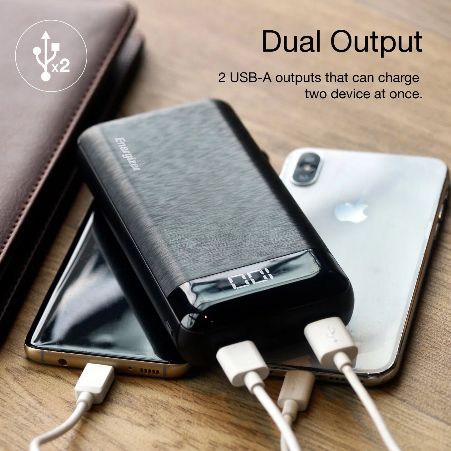 Energizer 20,000 mAh Max Power Bank, Black, UE20058