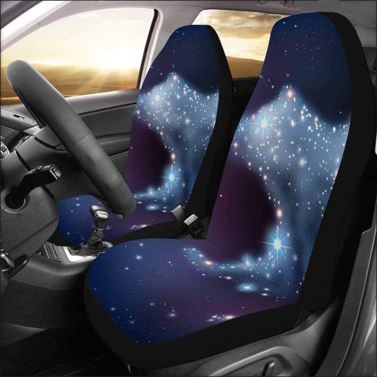 ZHANZZK Set of 2 Car Seat Shield Artistic Triangle Yurt Pyramid Universal Auto Front Seats Protector Fits Car,SUV Sedan,Truck