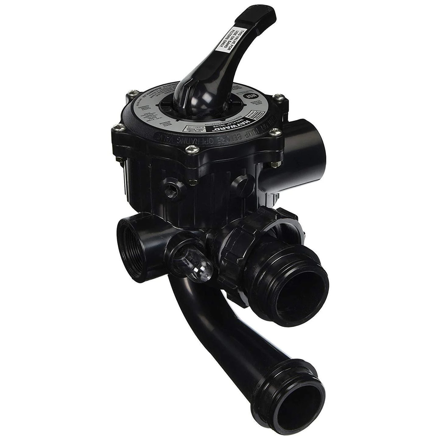 16.5" Black Hayward 6-Position Swimming Pool Multi-Port Sand Filter