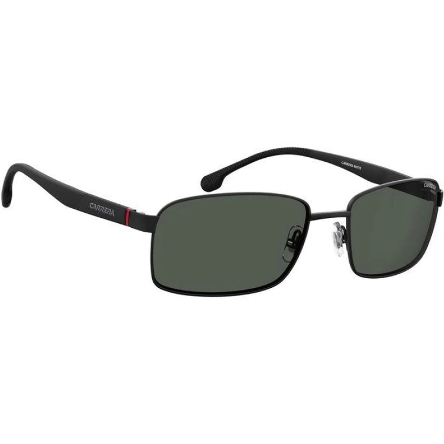 Carrera Men's 8037/S Rectangular Sunglasses, Black/Polarized Gray, 58mm, 18mm