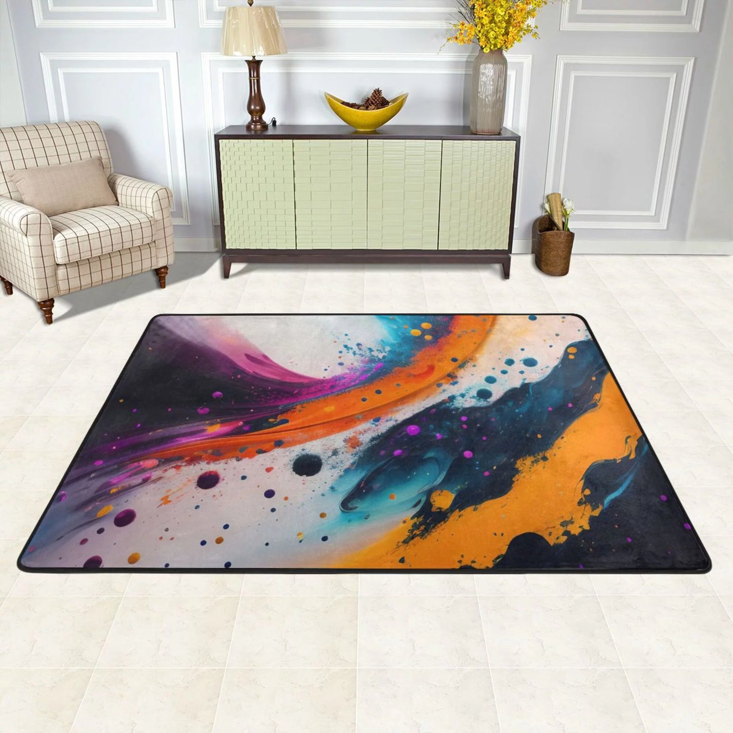XMXY Fractal Blaze Texture Area Rugs Doormat Outdoor Entrance , Facecloth Non-slip Floor Mat Rug Living Room Kitchen Sink Area Indoor 36"x24"