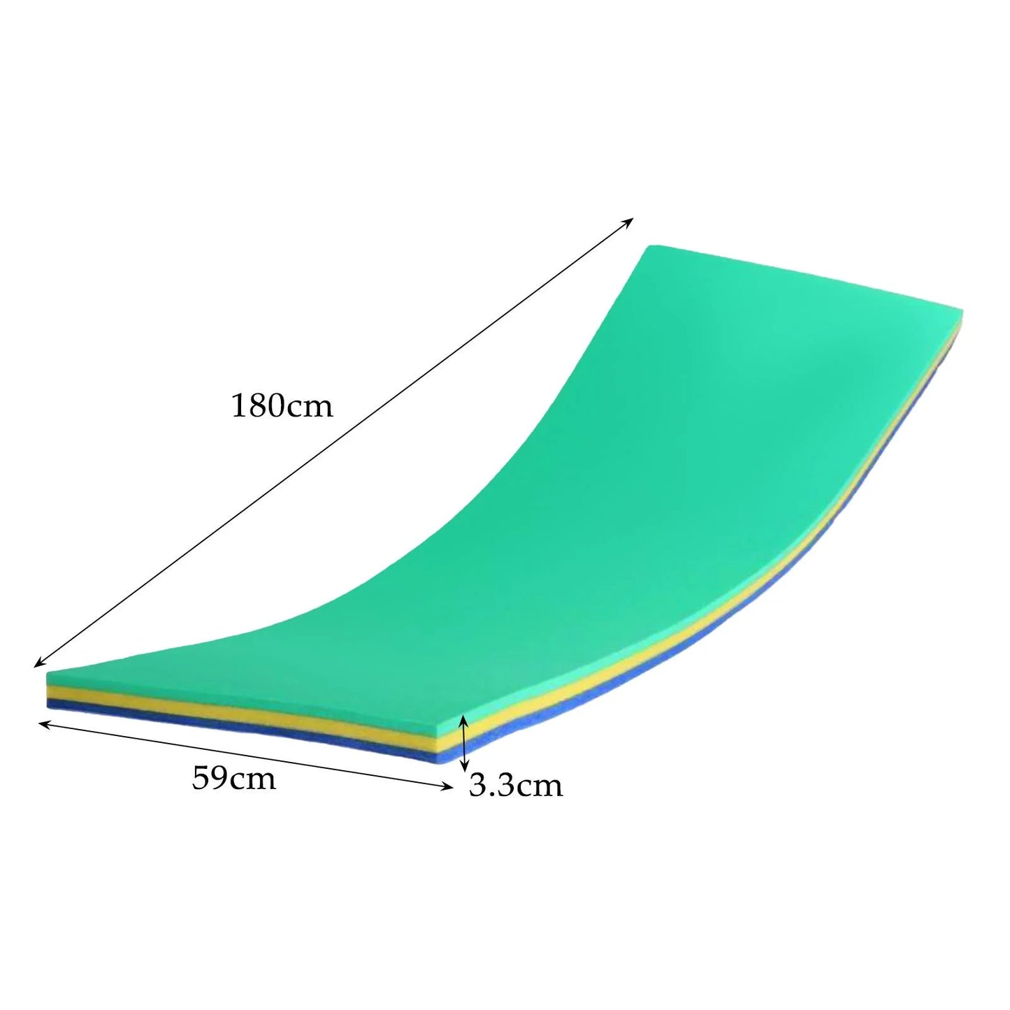 GARENDE Water Mat 3 Layer Raft Pool Relaxing Tear Floats Yellow