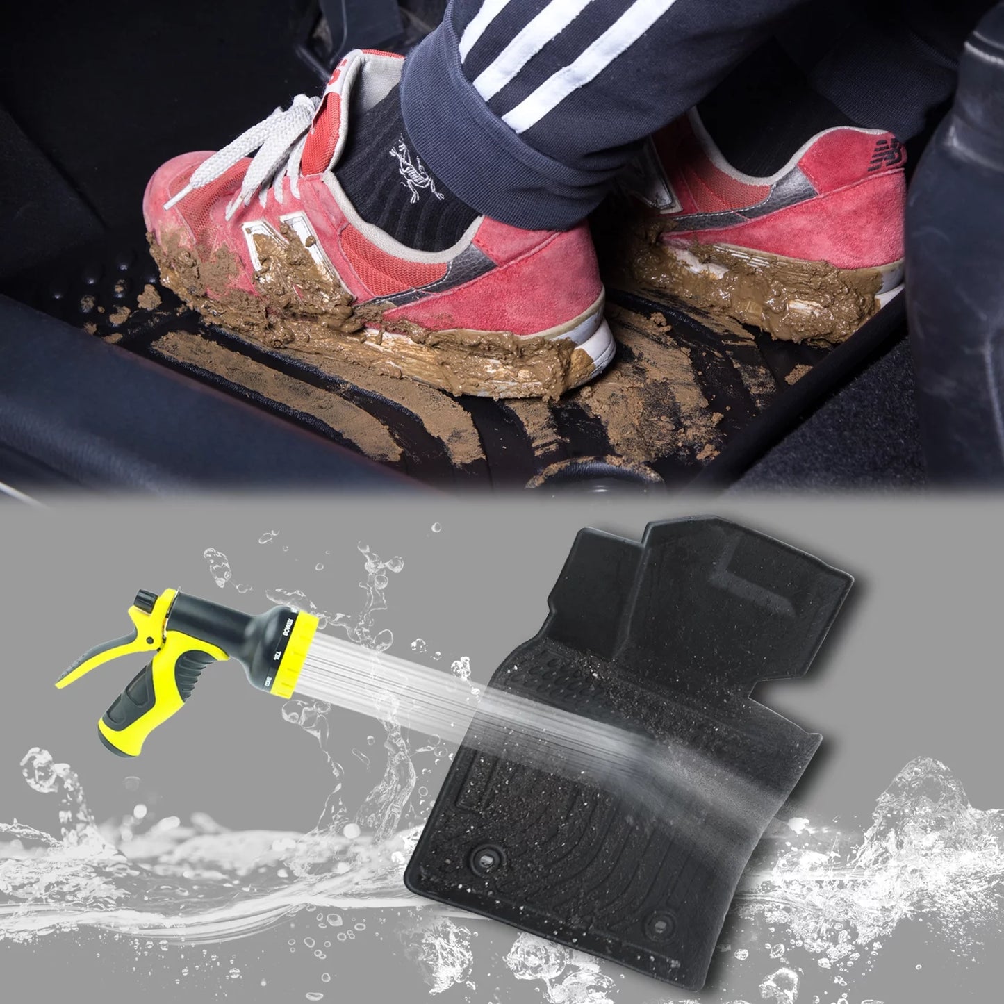 Black Floor Mats Liners Replacement Genesis GV70 2022 2023 Heavy Duty All Protection Front Rear Car Carpet Custom Fit Durable Odorless