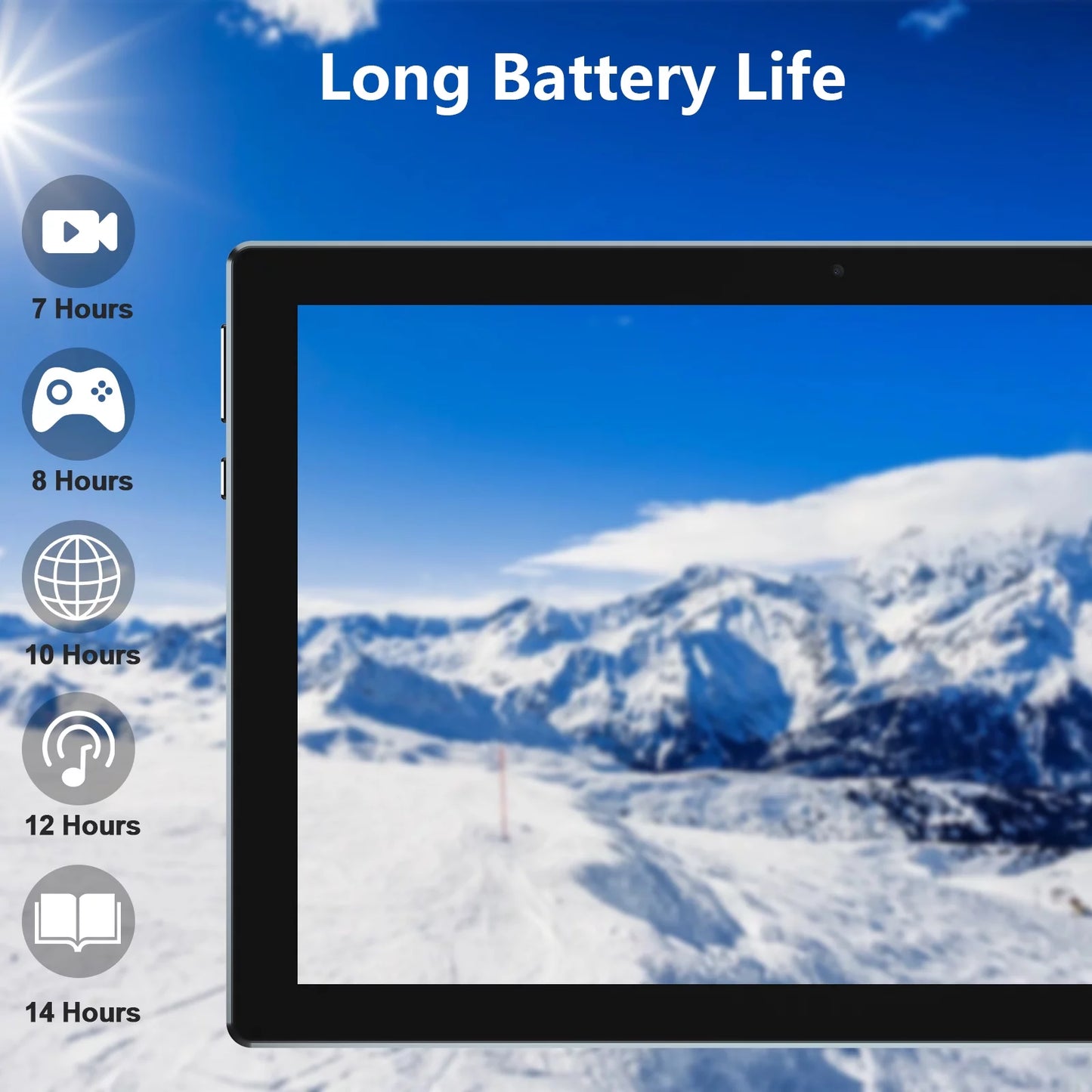 Coopers 2 in 1 Tablet, 10 inch Android 11 Tablet with Keyboard 4GB+64GB+512GB Expandable Dual Camera, WiFi, Bluetooth, Long Battery Life, Google Certified Tablet PC