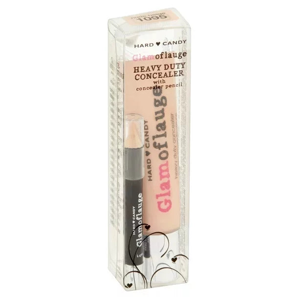 2 PACK HARD CANDY HEAVY DUTTY CONCEALER WITH CONCEALER PENCIL - NUDE BEIGE 1095