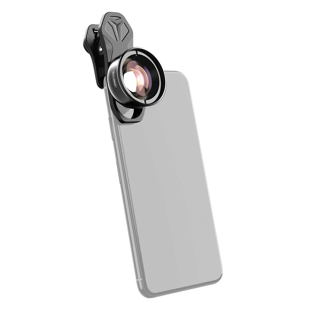 Aluminum Alloy 4K HD Detachable Clip Cellphone Macro Camera Lens 40MM-70MM Shooting Distance Multi-Layer Optical Coated External Lens Accessory