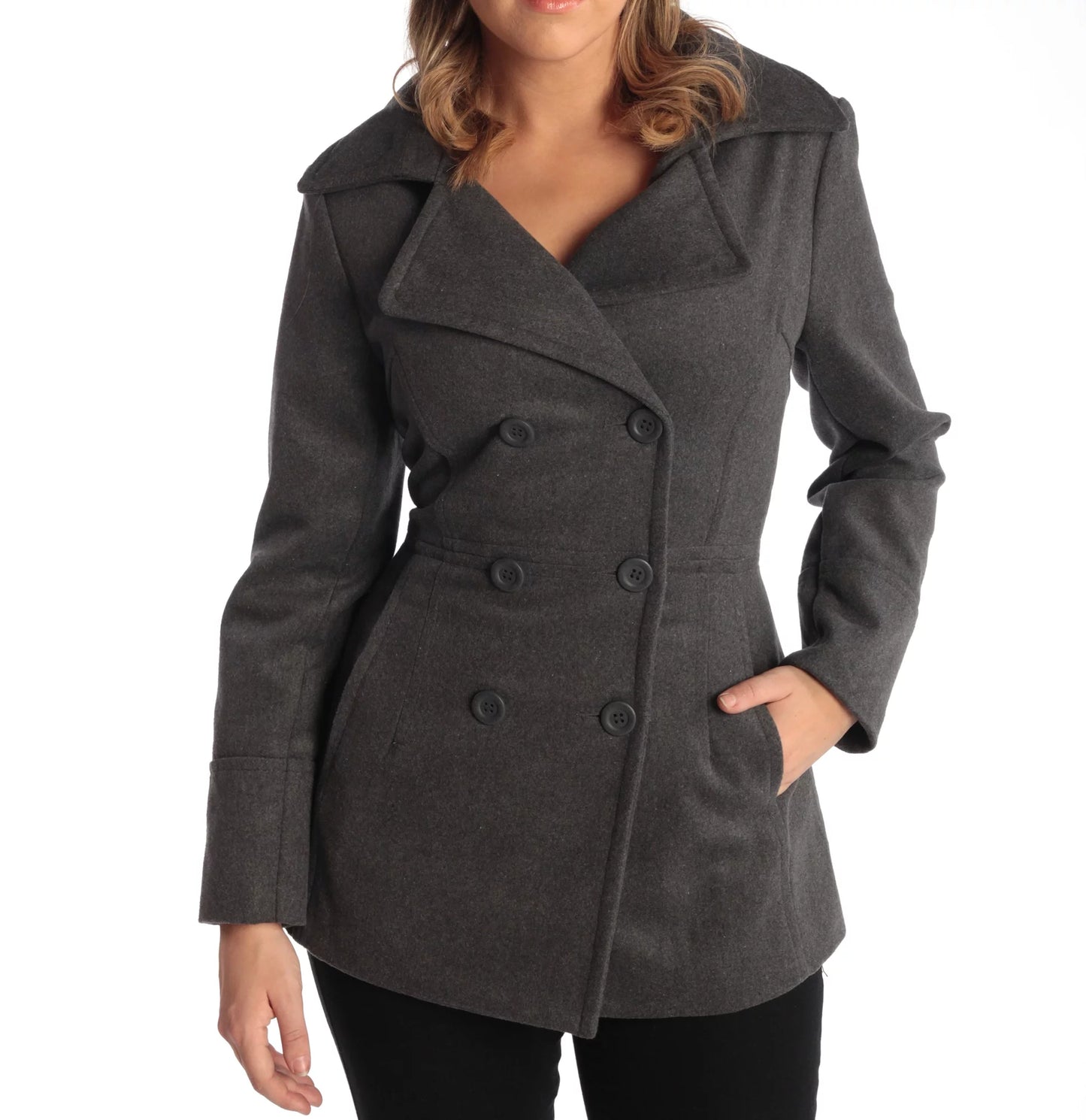 Alpine Swiss Emma Womens Peacoat Jacket Wool Blazer Double Breasted Overcoat New