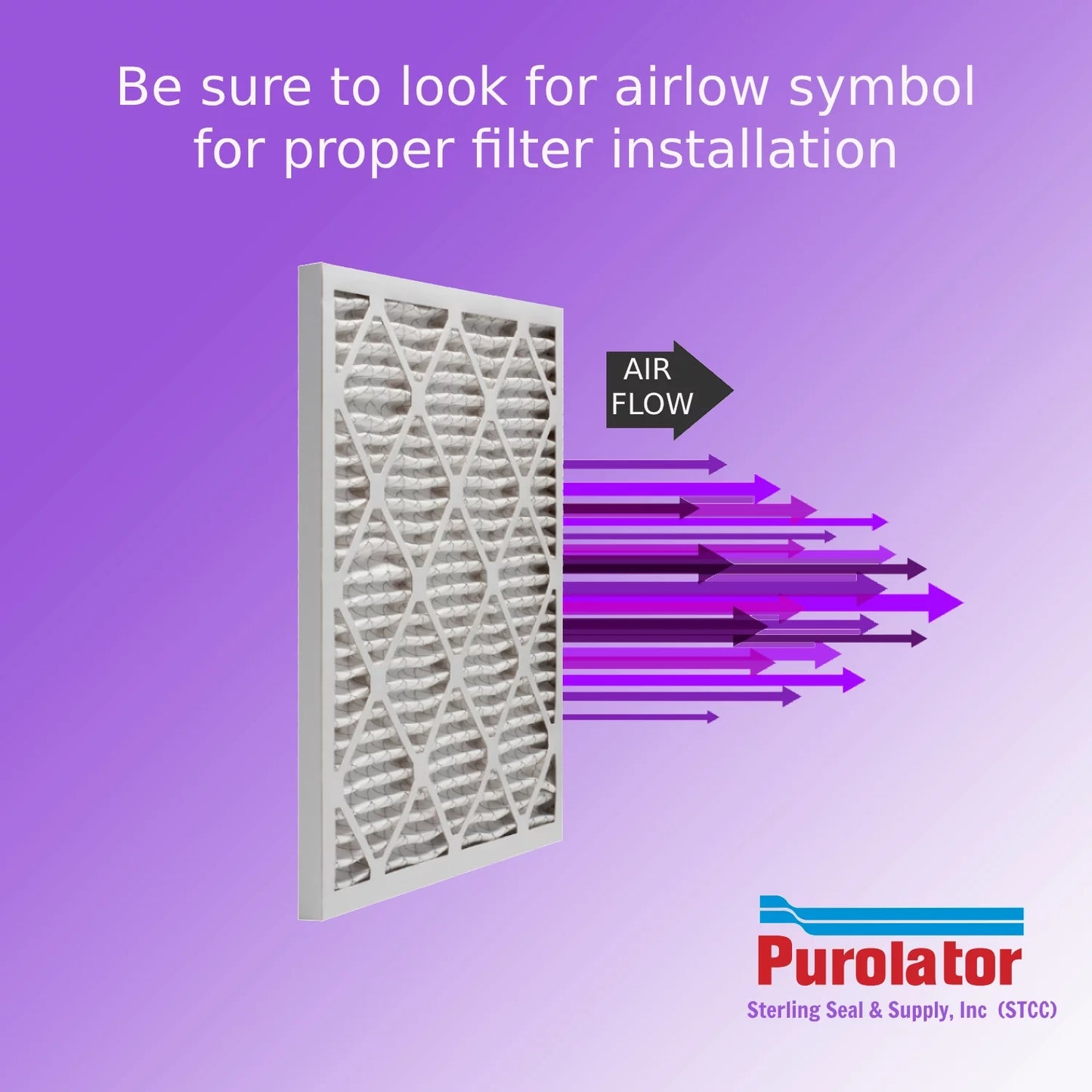 14x25x2, Purolator DMK80 Extended Surface Pleated Air Filter, Mechanical MERV 8, (6 Pack)