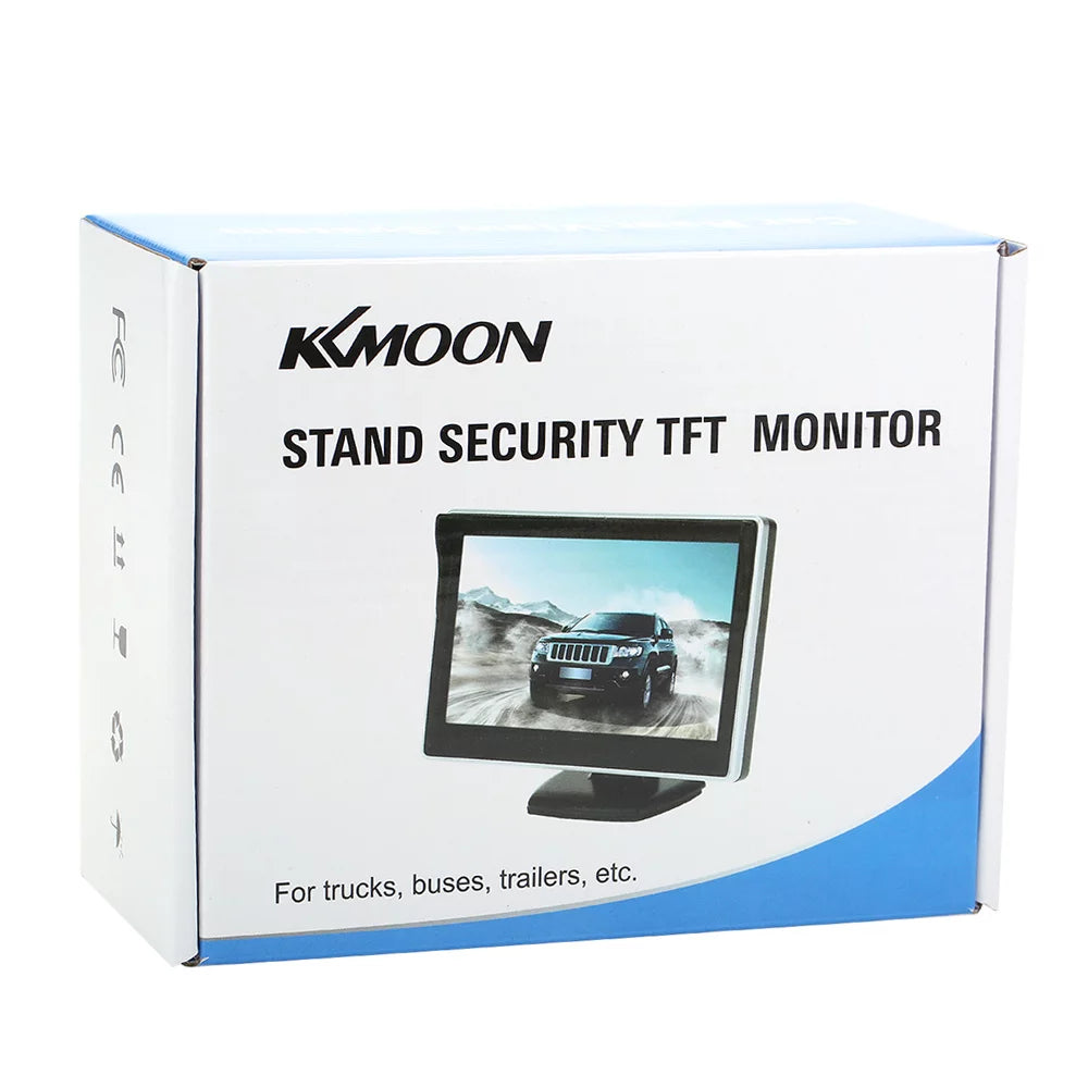 Tomshoo 5 Inch TFT LCD Display Monitor Car Rear View Backup Reverse System + Parking Camera, Clear Image, Easy Installation, Ideal Cars and Trucks