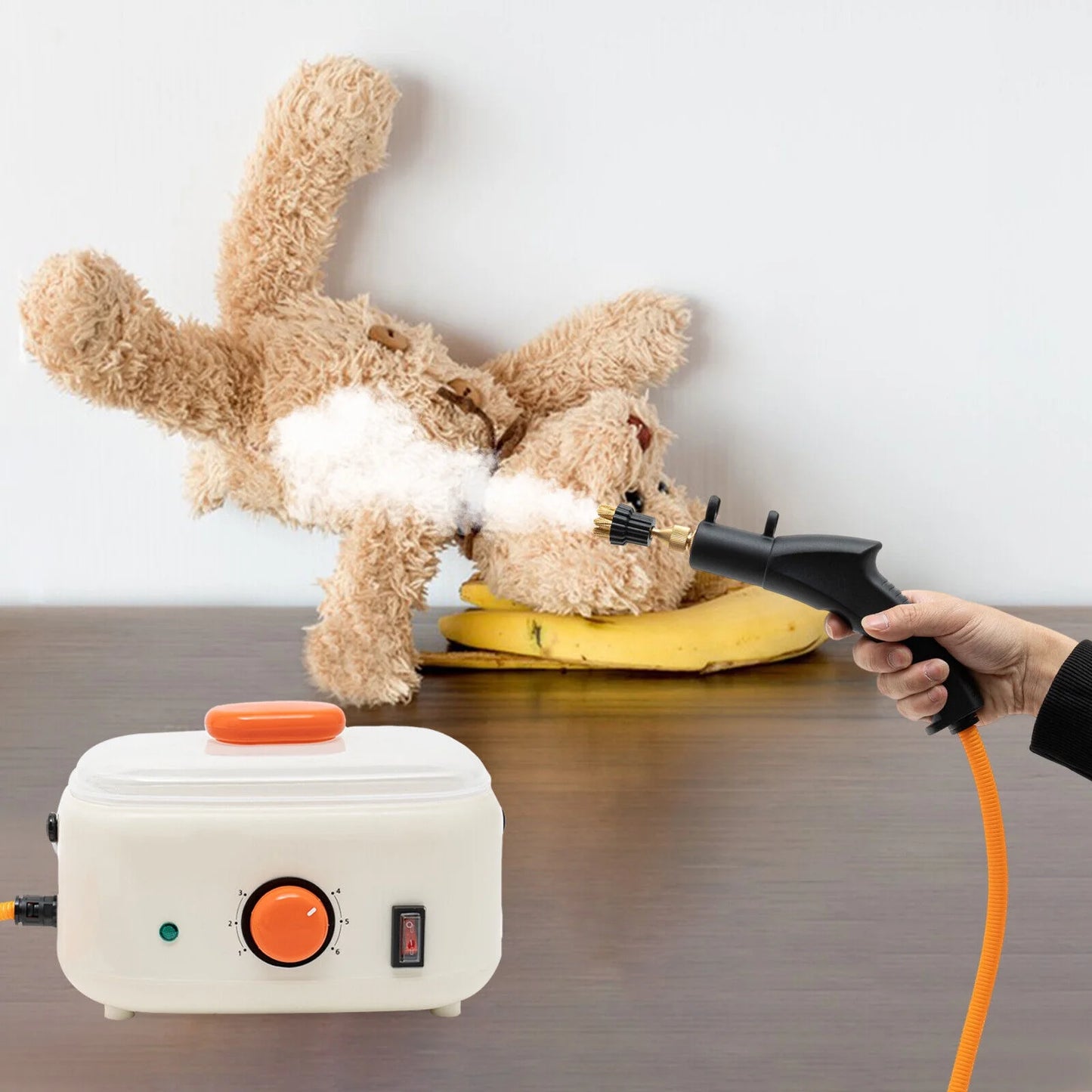 2500W High Pressure Steam Cleaner Commercial High Temp Electric Cleaning Machine ,≥ 100℃/212°F Working Temperature Homes, Hotels, Restaurants, Car Maintenance Stores