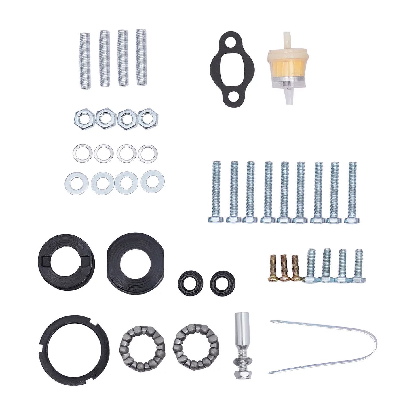 100cc 4 Stroke Bicycle Motor Kit Motorized Bicycle Engine Kit Single Cylinder Petrol Gas Motor Engine Kit, 44 Tooth Chain EZ-156F