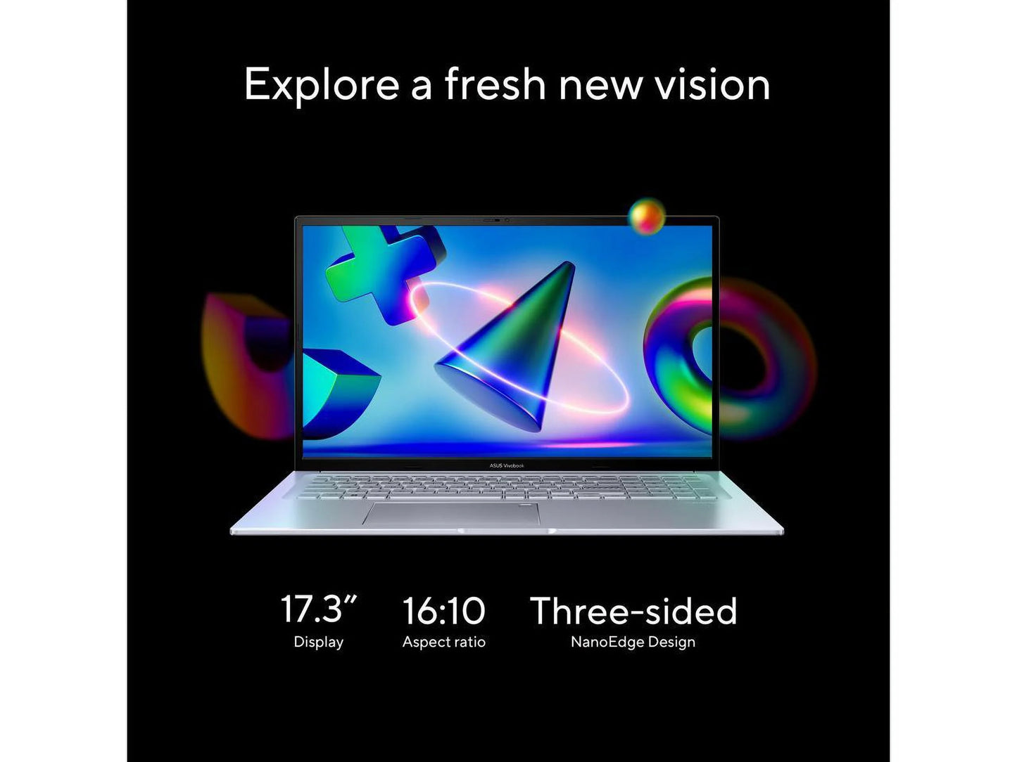 2023 ASUS Vivobook 17X Laptop, 17.3” FHD Display, Intel Core i9-13900H CPU, 16GB RAM, 1TB SSD, Windows 11 Home, Transparent Silver, K3704VA-DH96-S