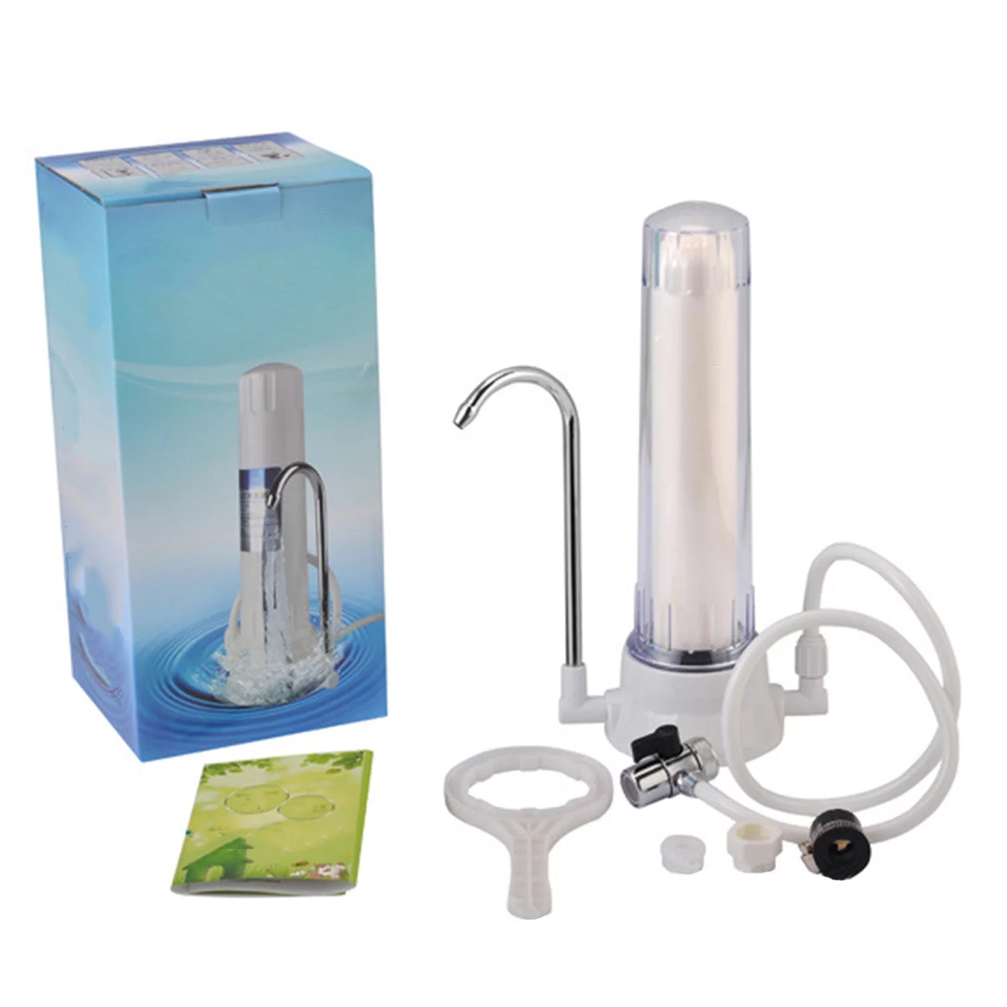 Countertop Water Filter Water Filter with Ceramic Cartridge Water Tap Filtration System Hard Water Reduces Fluoride Chlorine Easy Installation Water Purifier Home Kitchen Bathroom