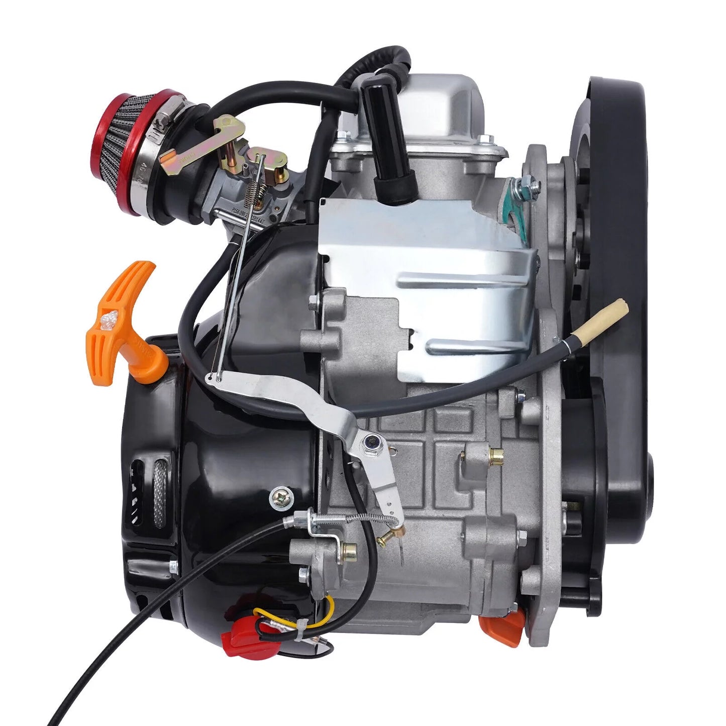 100cc 4 Stroke Bicycle Motor Kit Motorized Bicycle Engine Kit Single Cylinder Petrol Gas Motor Engine Kit, 44 Tooth Chain EZ-156F