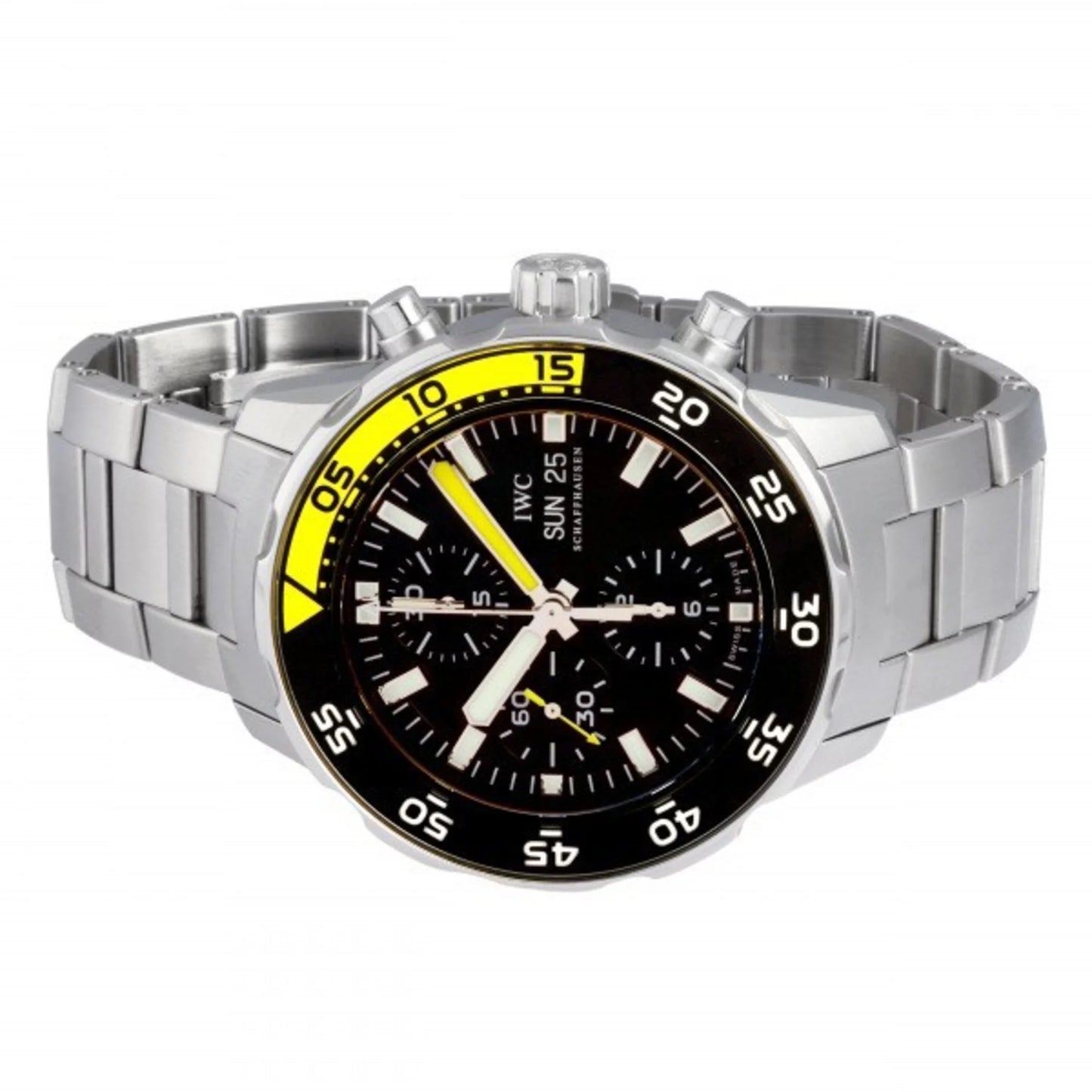Pre-Owned IWC Aquatimer Chronograph IW376708 Black Dial Watch Men's (Good)