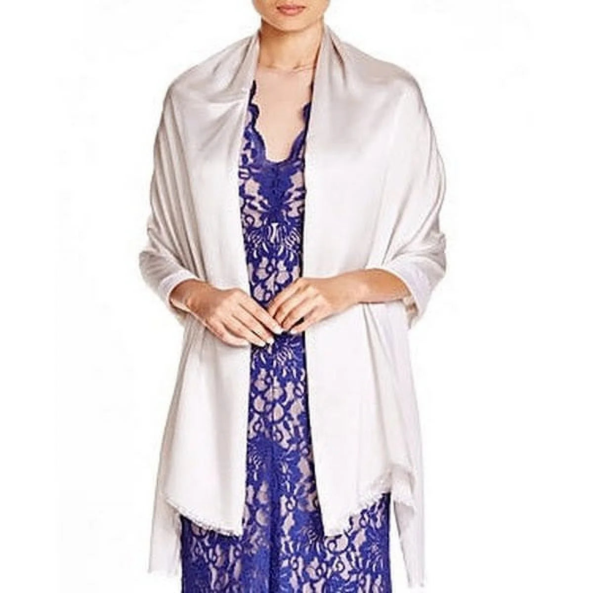 Echo Hammered Wrap Scarf, Gray $98