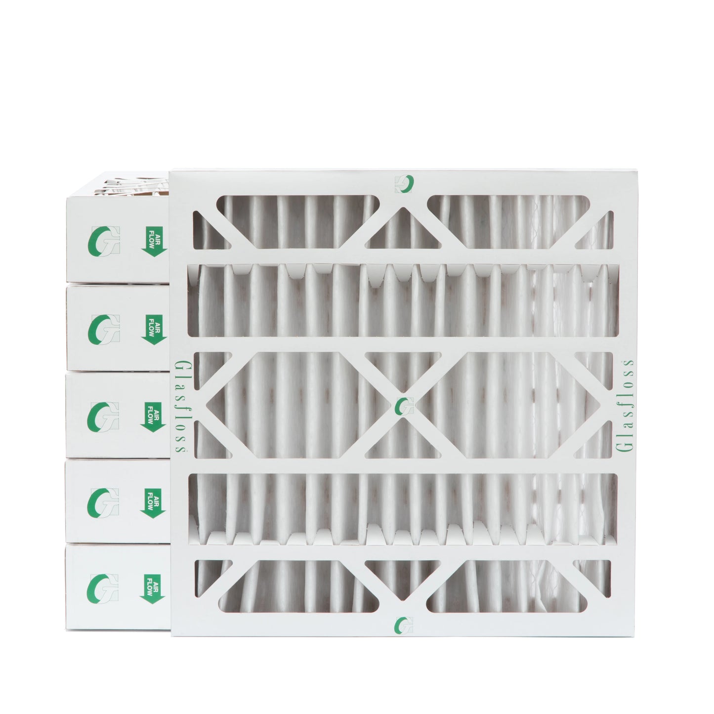 6 Pack of 20x20x4 MERV 13 Pleated 4" Inch Air Filters by Glasfloss. Actual Size: 19-1/2 x 19-1/2 x 3-3/4