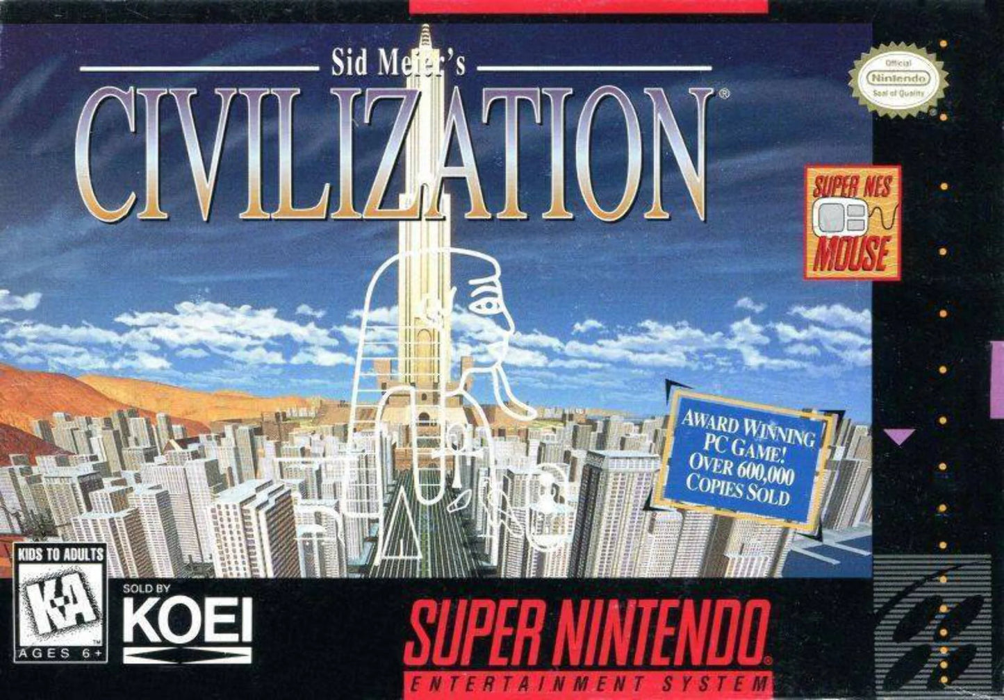 Civilization SNES Super Nintendo