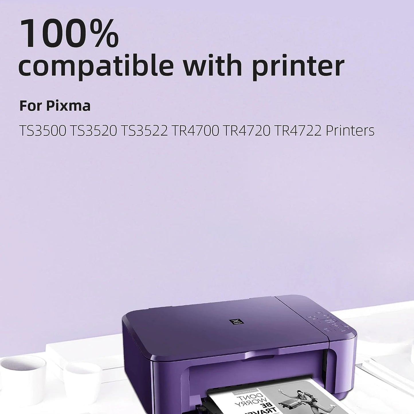 PG-275XL Black Ink Cartridge Canon PG-275 Ink Fit PIXMA TR4720 TS3520 TS3522 TS3500 TR4700 TR4722 Printers (2 Blacks, 2-Pack)