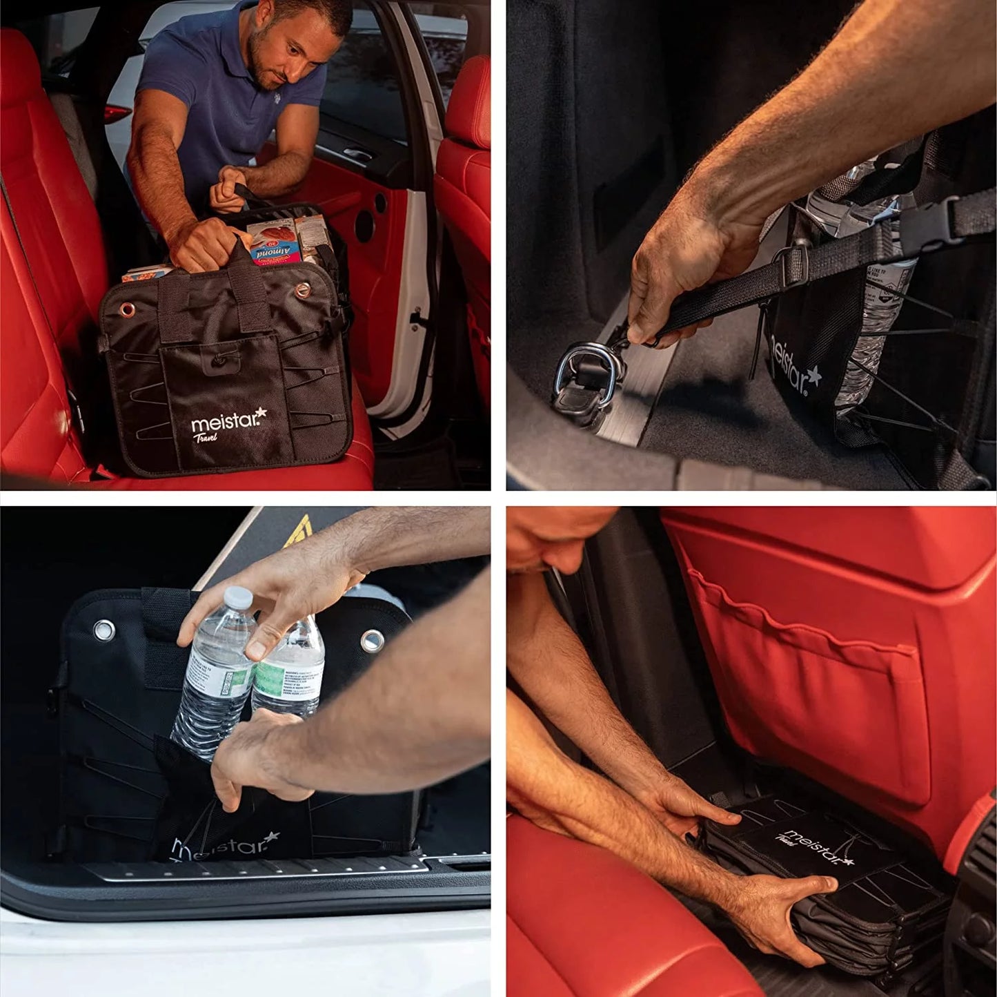 meistar Multi Compartments Collapsible Portable Car Trunk Organizer and Storage Auto