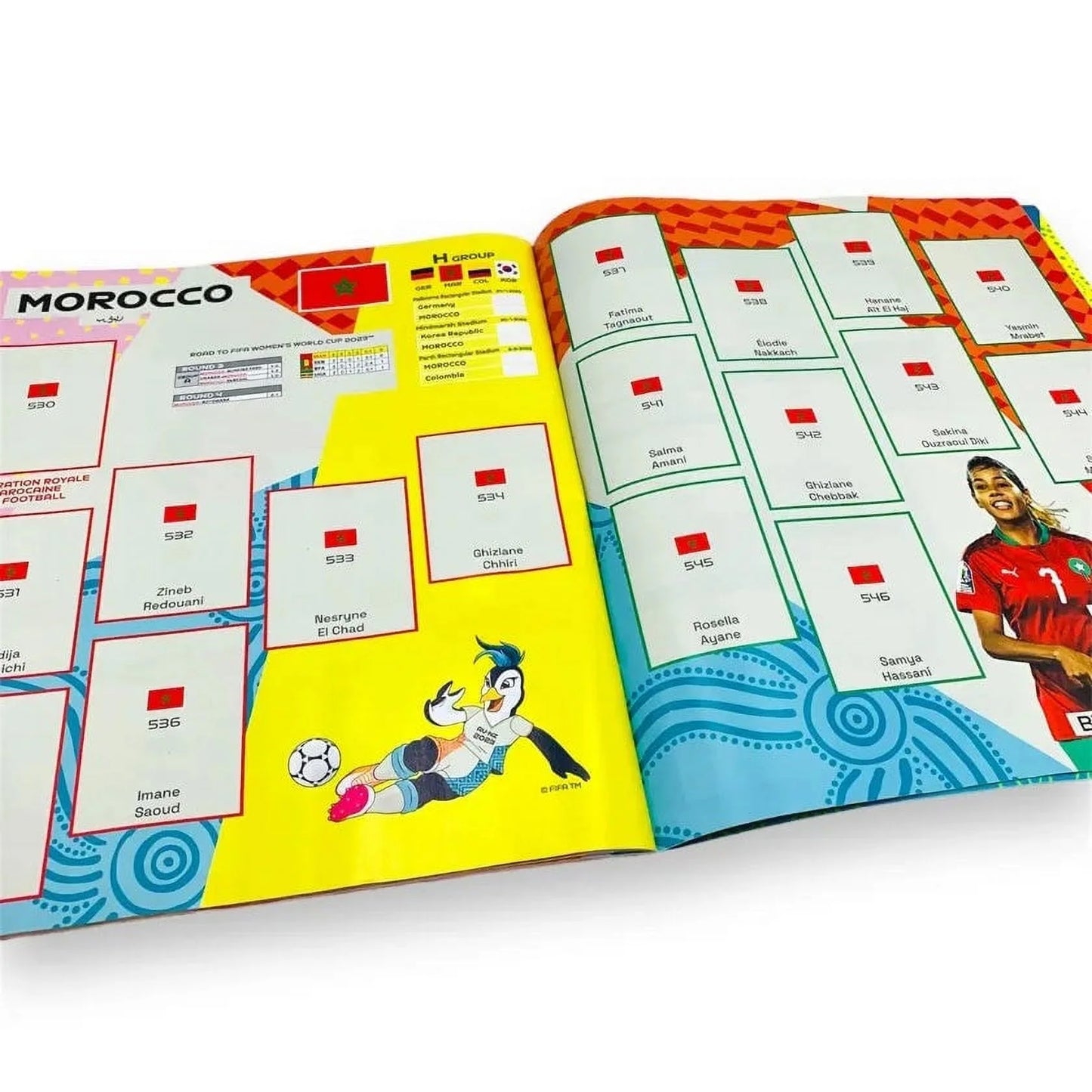 2023 Panini Women's FIFA World Cup Stickers - Mega Starter Pack (Album + 51 Stickers)