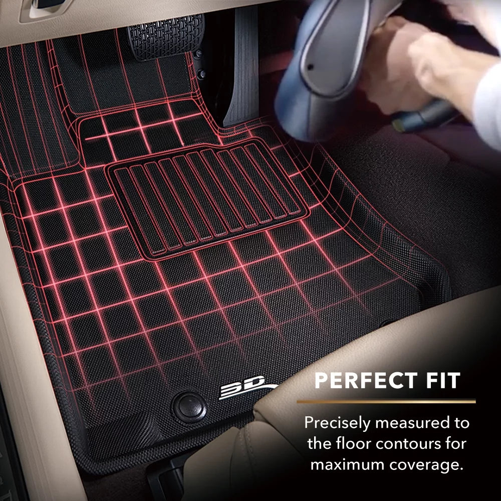 3D MAXpider KAGU Floor Mat (BLACK) Fitting with DODGE GRAND CARAVAN 2008-2020 - Full Set