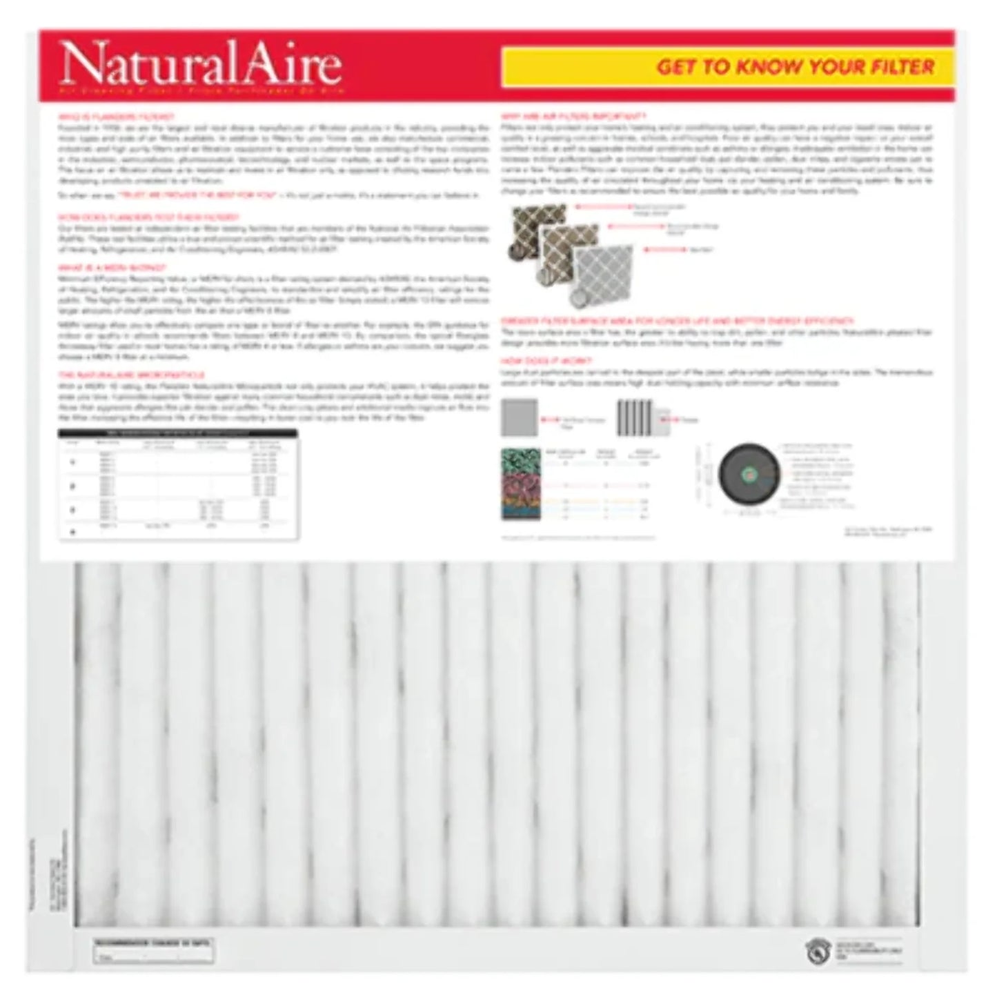 12x30x1 NaturalAire Microparticle MERV 10 Filters 85256.011230 (6 pack)