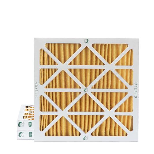 3 Pack of 20x20x2 MERV 11 Pleated 2" Inch Air Filters by Glasfloss. Actual Size: 19-1/2 x 19-1/2 x 1-3/4