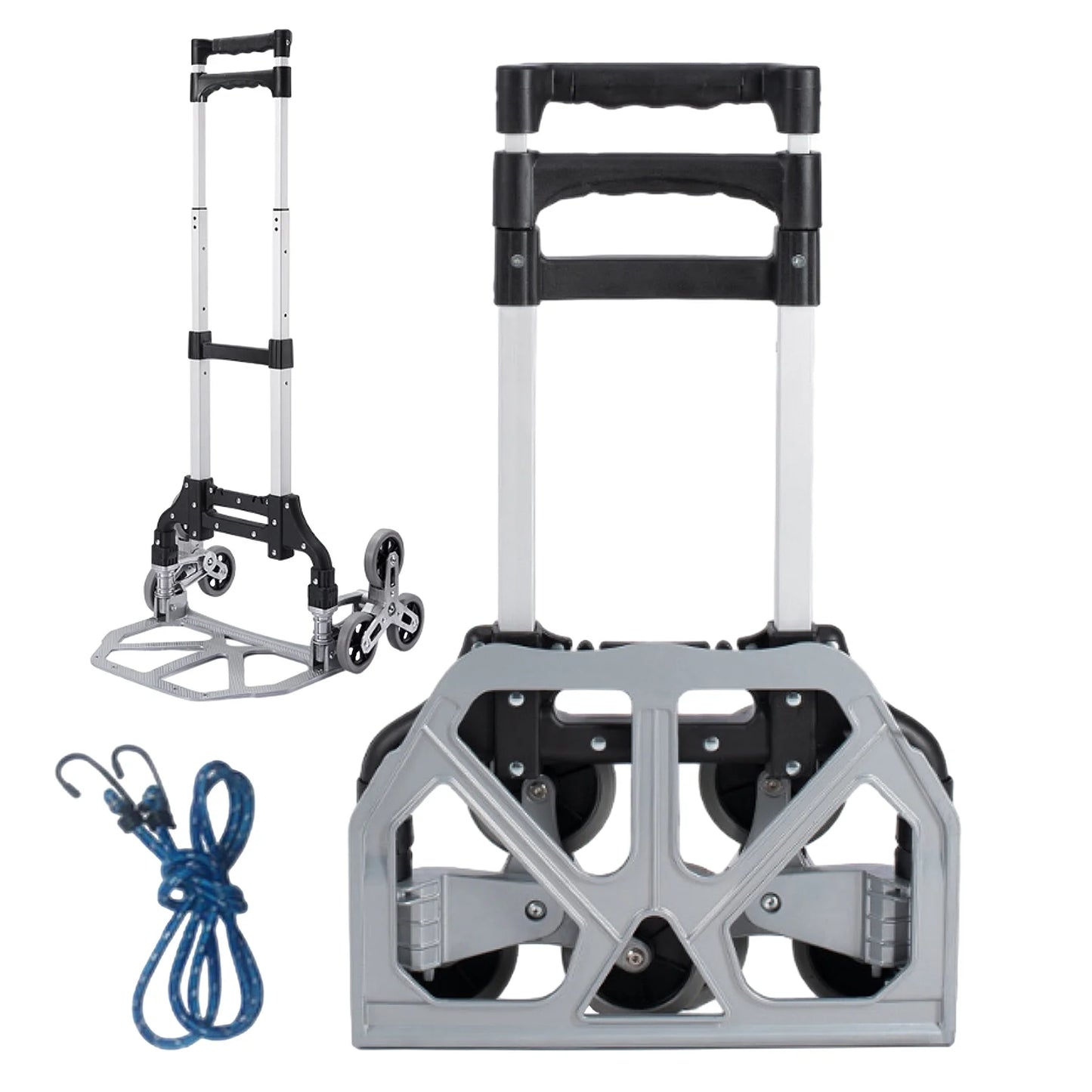 WZTO Moving Dolly For Stairs | Heavy Duty Collapsible Trolley With Wheels | Portable Folding Truck For Luggage, Moving, Travel, Shopping, Workplace, Warehouse Distribution