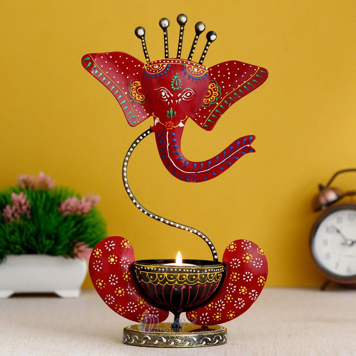 Discount Ara Iron Showpiece For Home Decor - Figurine - Home Decorative Items/Home Decor Items For Living Room/Pooja Room -Diwali Gift Items