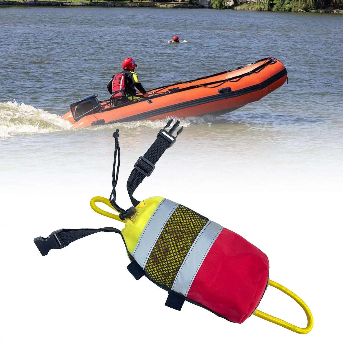 Throwable Throw Bag Flotation Device Reflective Throw Rope Portable 21M Ship Throw Bag Fishing Water Sports Rafting Kayak